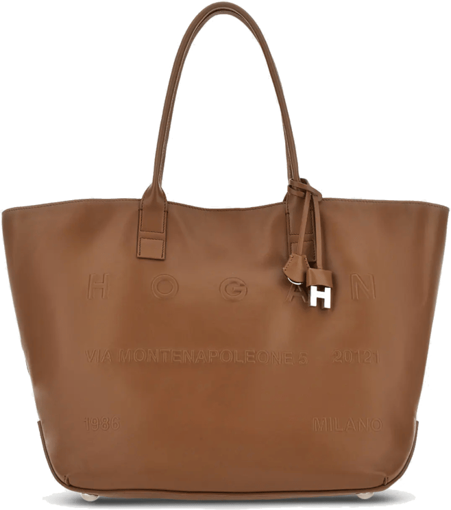 HOGAN Address Shopping Bag Medium Tan