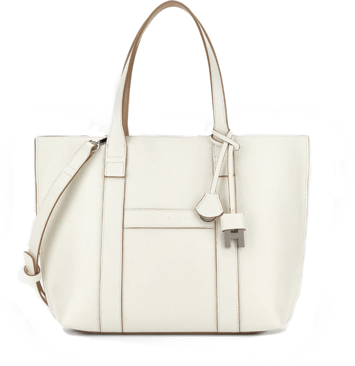 HOGAN Script Shopping Bag Bianco