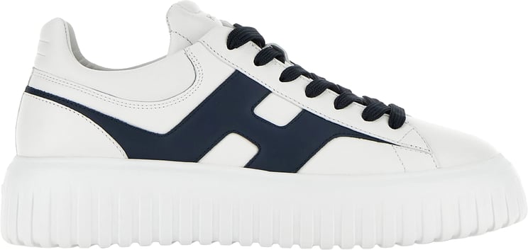 HOGAN H-Stripes Low-Top Sneakers with Smooth Leather Upper