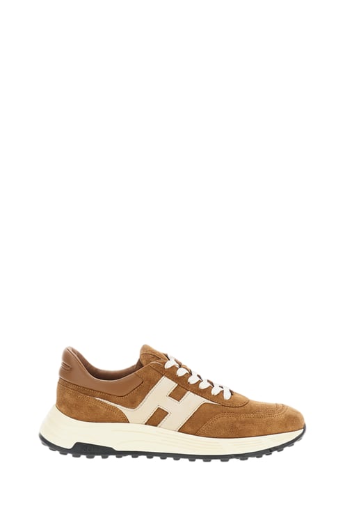 HOGAN Brown Suede Leather Hyperlight Sneakers