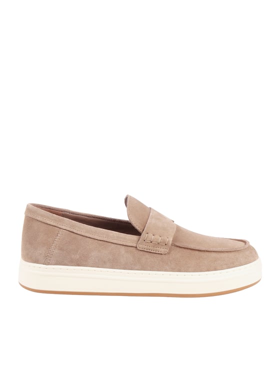 HOGAN Calfskin Suede Modern Sole Loafers