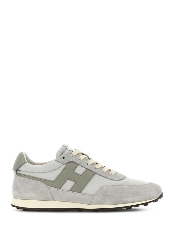 HOGAN Low-Profile Sneakers with Suede and Smooth Texture