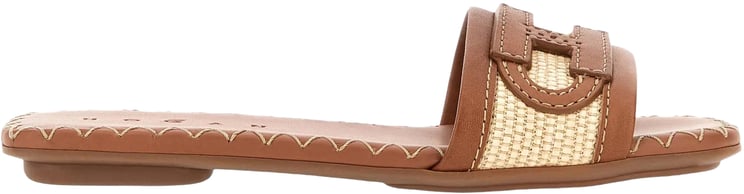 HOGAN Sandals Leather Brown