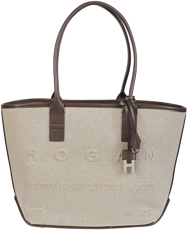 HOGAN Small Address Shopping Bag Brown