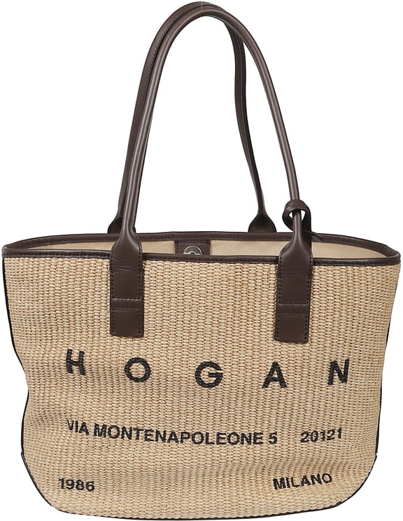 HOGAN Small Address Shopping Bag Nude