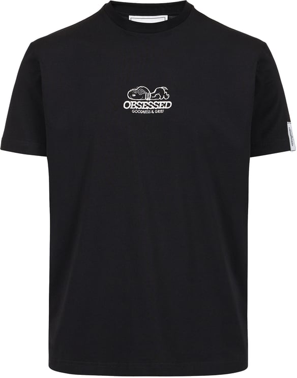 Iceberg Black slim fit T-shirt with Peanuts patch and embroidered Iceberg logo