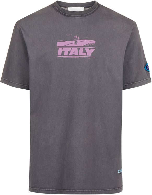 Iceberg Relaxed style, graphic attitude: the Peanuts T-shirt in dark grey