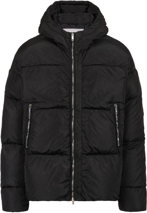 Iceberg Urban warmth: the garment-dyed black technical down jacket