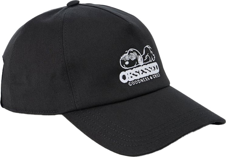 Iceberg Black cap with peanuts embroidery and iceberg logo