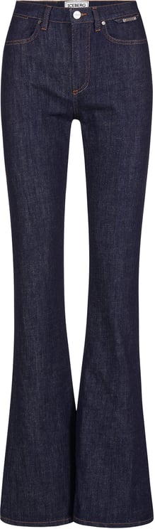Iceberg Indigo Skinny Flare Fit Jeans in Comfort Denim