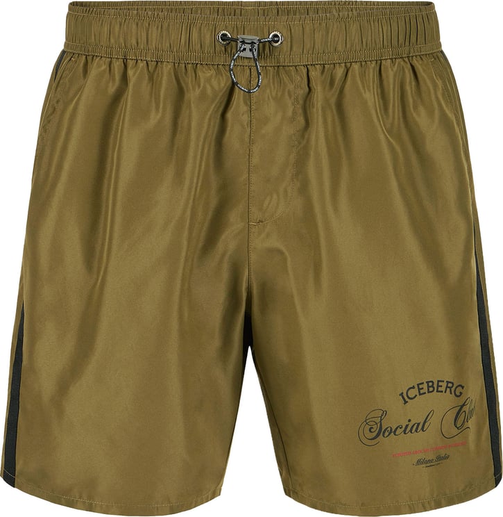 Iceberg Black military boxer shorts with an essential design