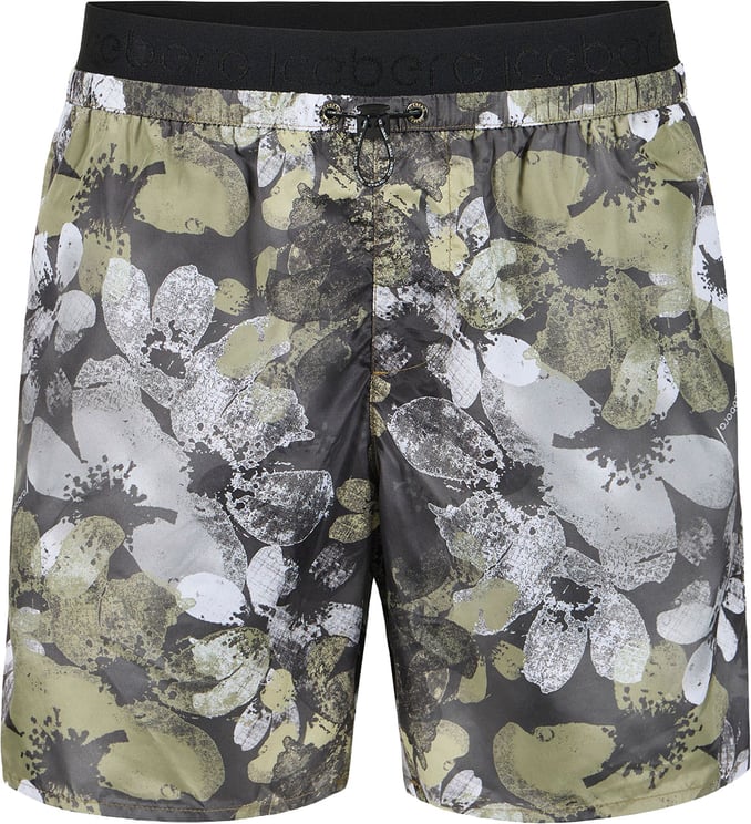 Iceberg Military boxer swim shorts with floral print