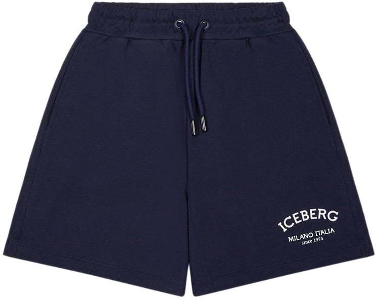 Iceberg KIDS - Classic blue jersey Bermuda shorts for boys