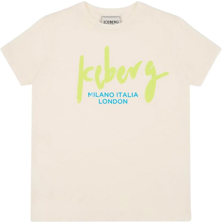 Iceberg KIDS - Light turquoise T-shirt for boys with logo