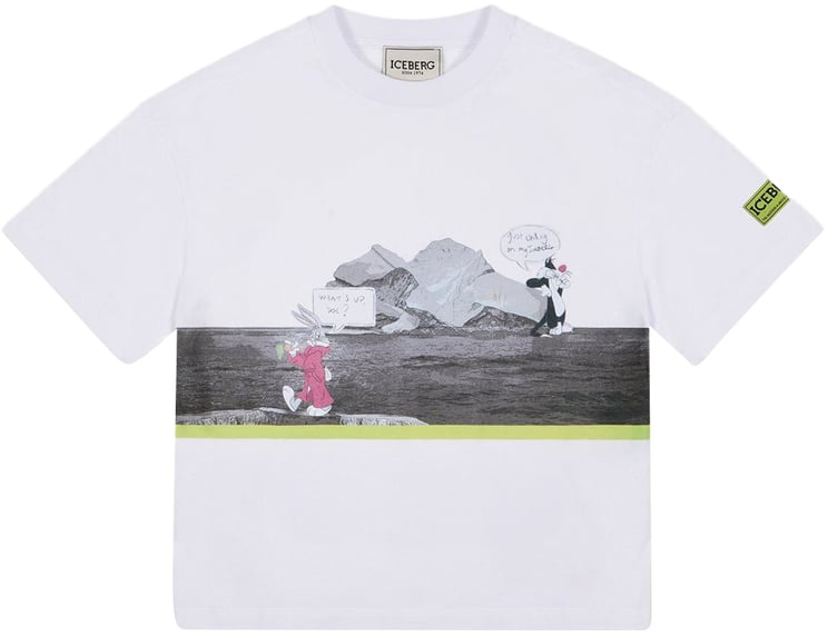 Iceberg KIDS - Optic white T-shirt for boys with front print