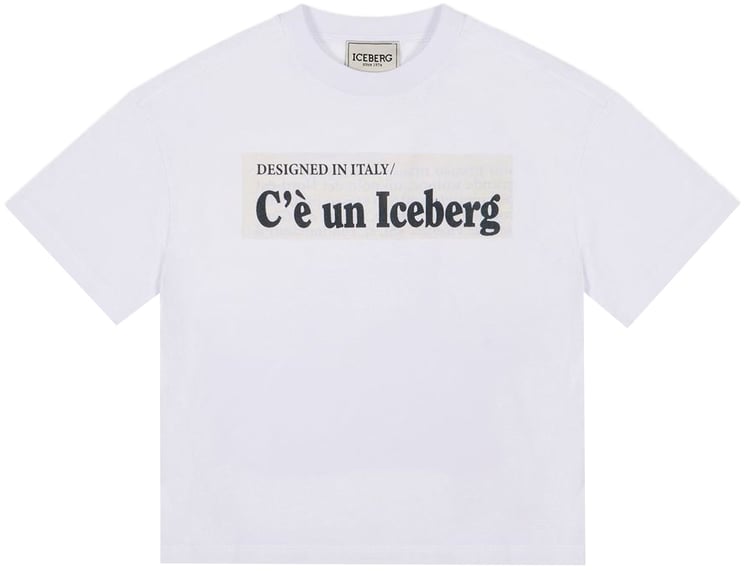 Iceberg KIDS - Optic white T-shirt for boys with print