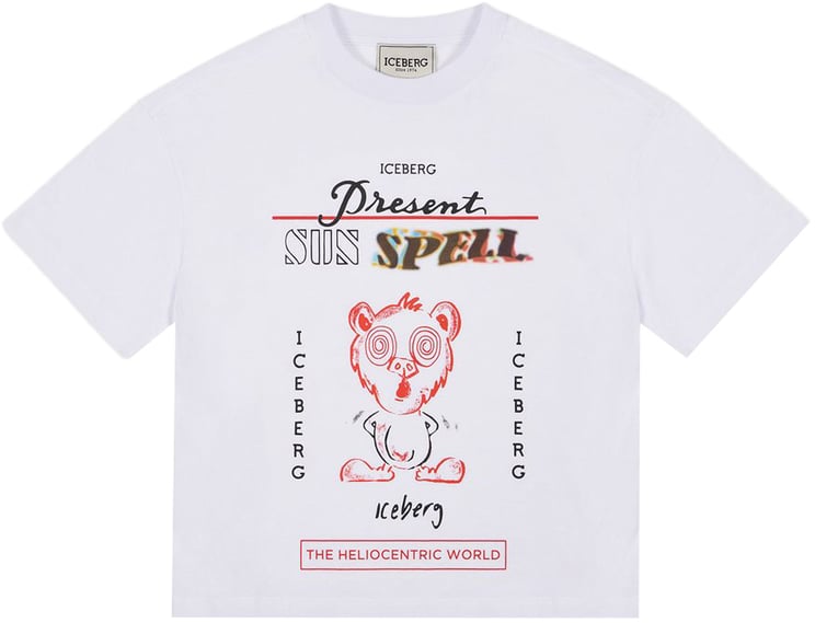 Iceberg KIDS - Optic white T-shirt for boys with graphic print