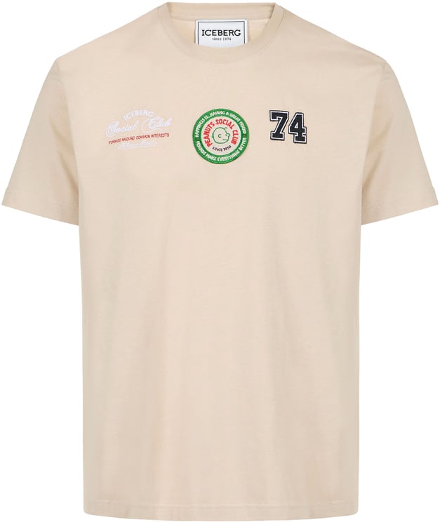 Iceberg Slim fit beige cotton jersey Bermuda shorts