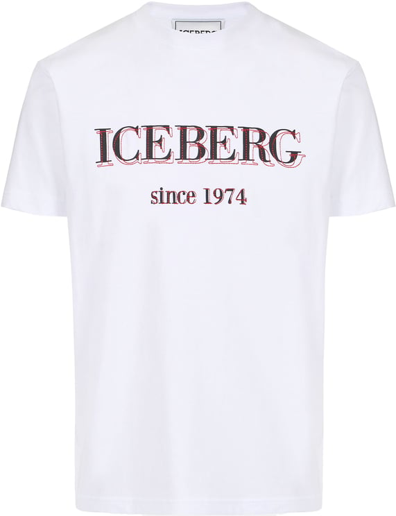 Iceberg Optic white oversized T-shirt in cotton jersey, featuring the Iceberg logo embroidery