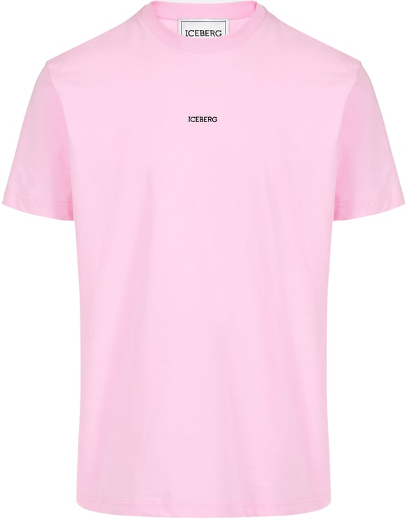 Iceberg Pink cotton jersey T-shirt in a classic regular fit with embroidered logo