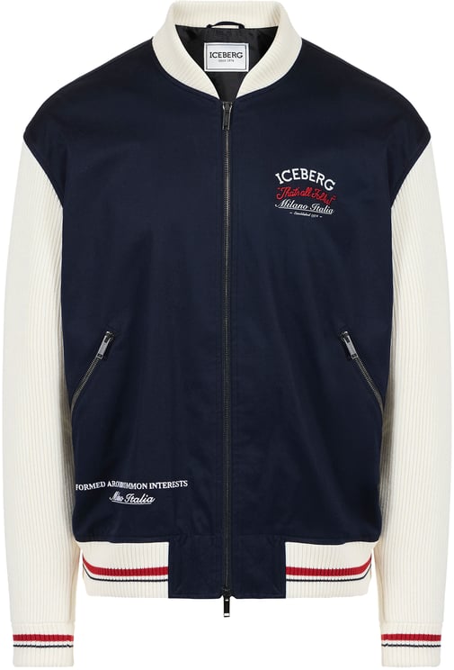 Iceberg Midnight blue comfort fit gabardine jacket