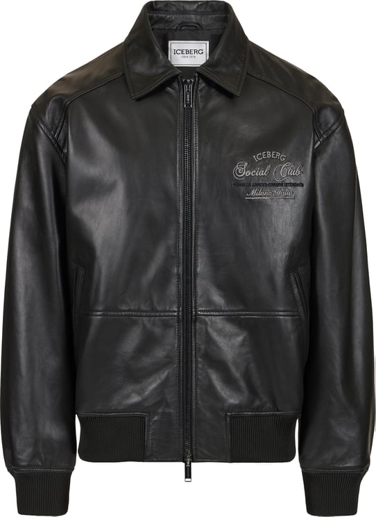 Iceberg Black leather jacket