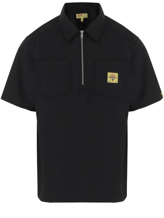 ICECREAM Short-Sleeved Half-Zip Shirt With Patch Pockets And Logo Details