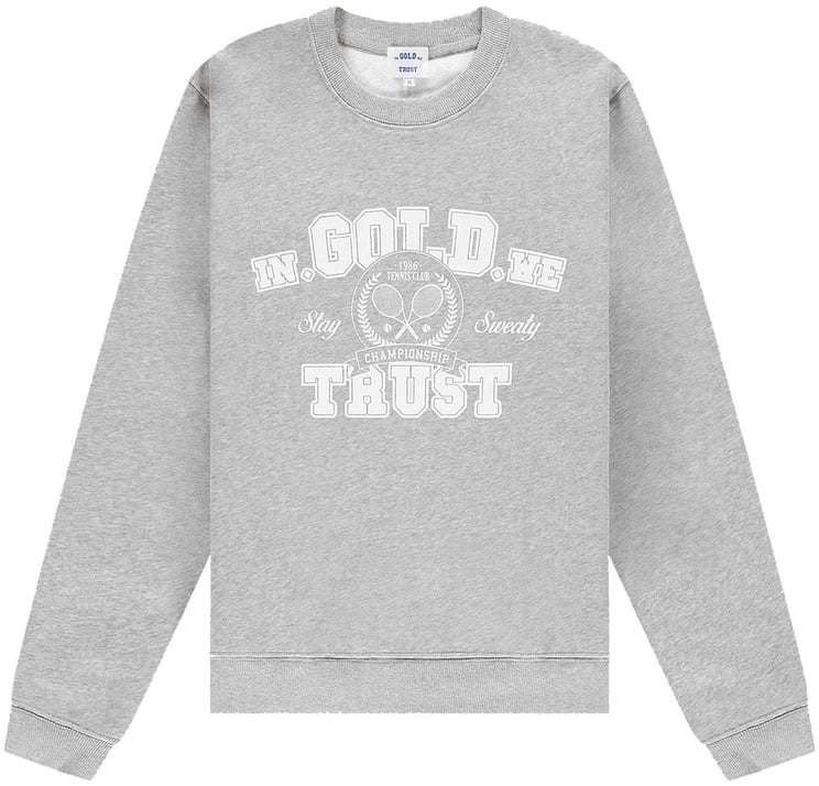 In Gold We Trust The Tennis Sweater Grey