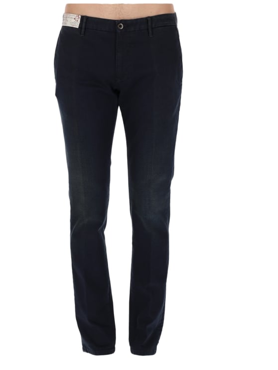Incotex Dark Wash Slim-Fit Cotton-Blend Jeans