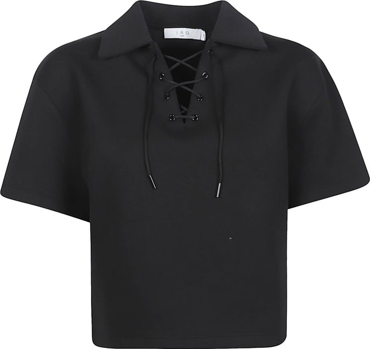 Iro Vanilie Cropped Black Top