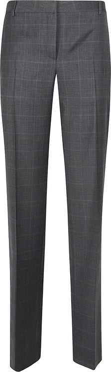 Iro Cayana Gray Checked Wool Trousers
