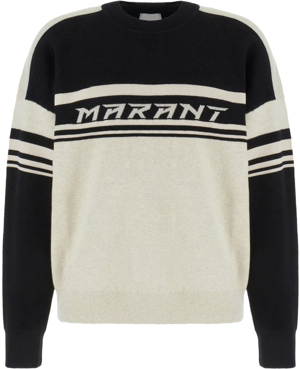 Isabel Marant Isabel Marant Two-tone stretch cotton blend Colby sweater
