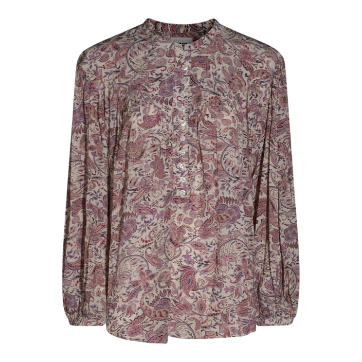 Isabel Marant Relaxed Fit Paisley Patterned Shirt with Button Placket