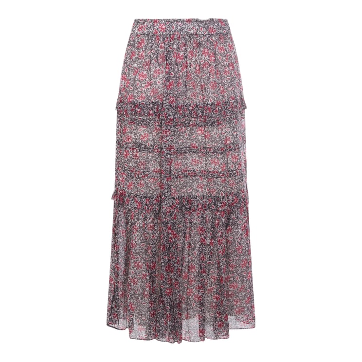 Isabel Marant Tiered Floral Maxi Skirt with Ruffled Layers