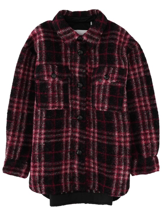 Isabel Marant Harveli Plaid Wool Blend Shirt
