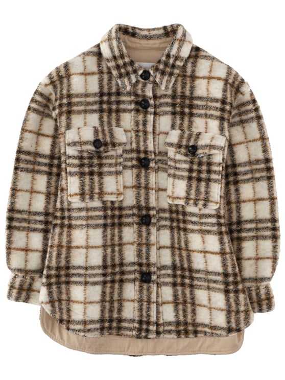Isabel Marant Harveli Plaid Rounded Hem Shirt