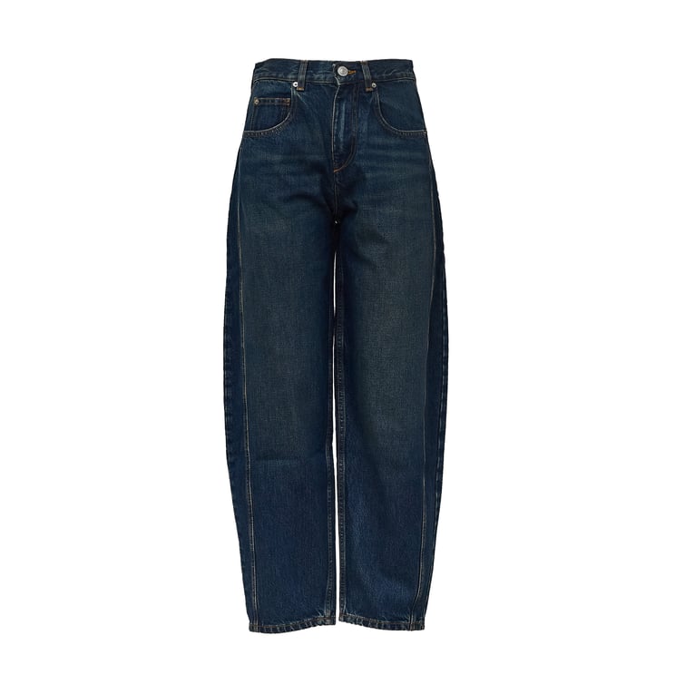 Isabel Marant Timeless Relaxed Barrel-Cut Denim Pants