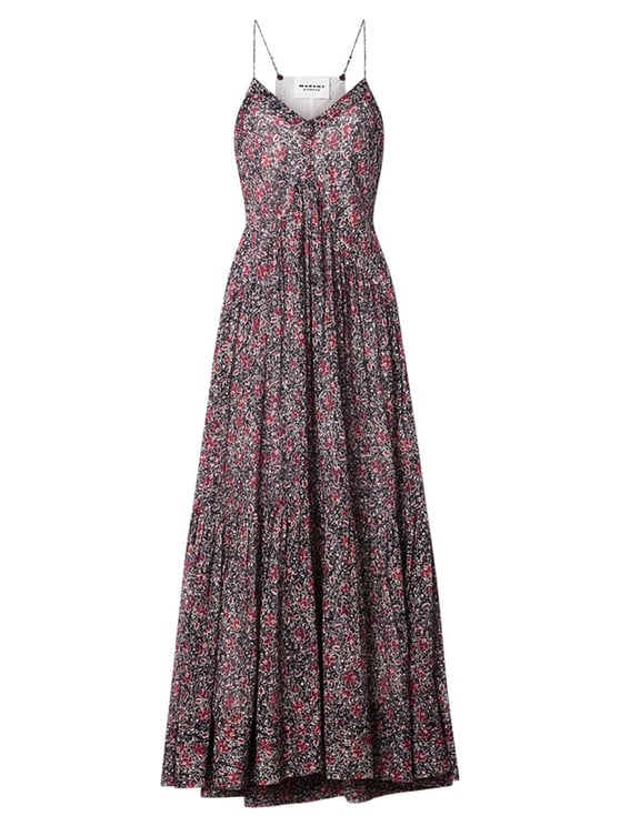 Isabel Marant Sabba Cotton Floral Printed Dress