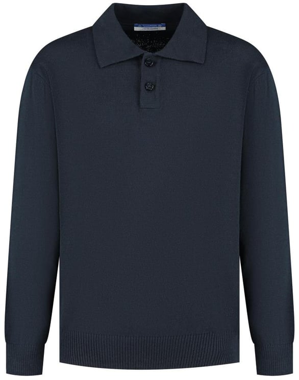 Jacob Cohen Maglia Polo Misto Cachemere Blu Scuro