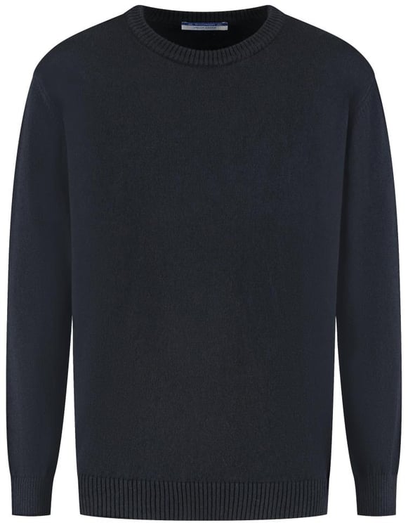 Jacob Cohen Girocollo Maglia Con Logo Ricamato Blu Scuro