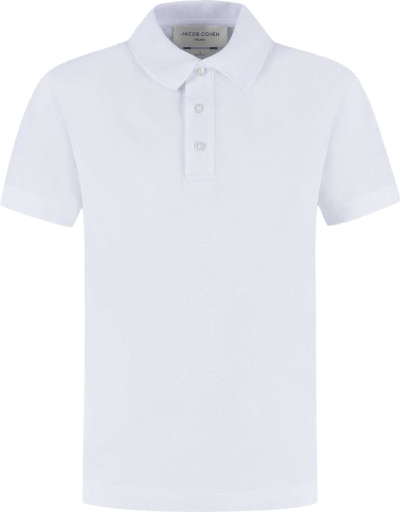 Jacob Cohen Polo Piquet Con Ricamo Giglio Bianco Ottico