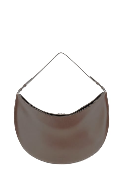 Jacquemus Half-Moon Calf Leather Shoulder Bag With Adjustable Strap