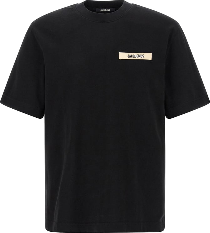 Jacquemus Black Cotton Gros Grain T-Shirt