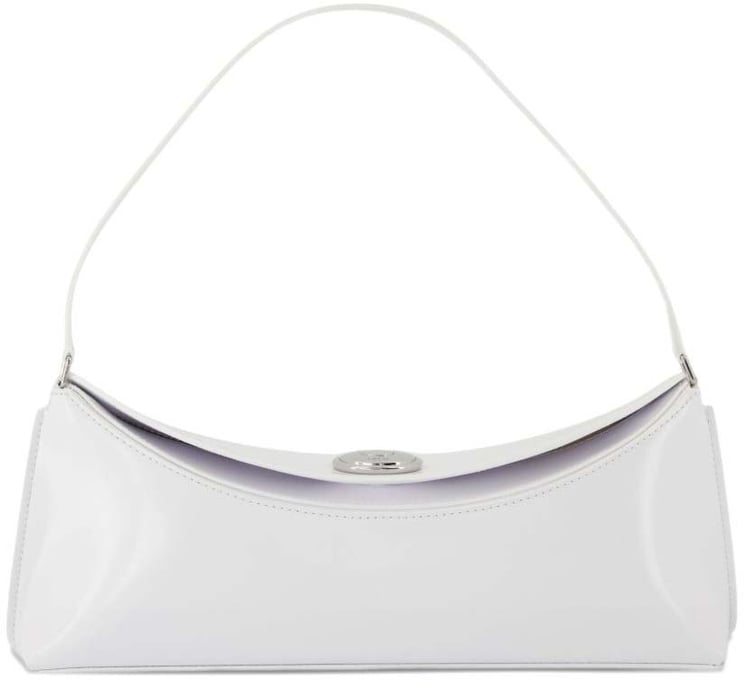 Jacquemus Curved Handbag in Glossy Patent Leather