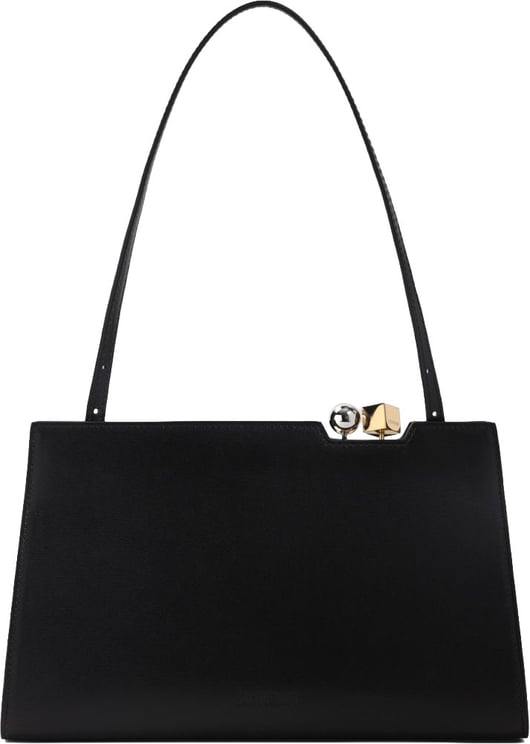 Jacquemus Black Top Handle Magnetic Rond-Carré Bag