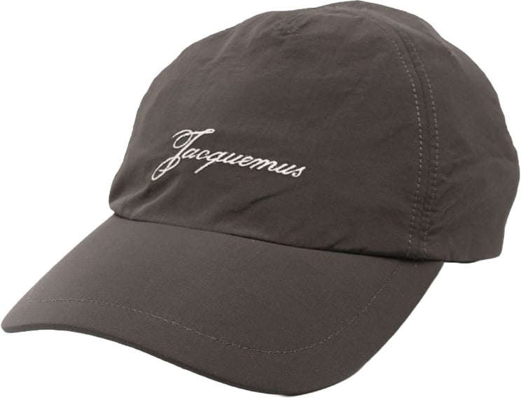Jacquemus Dark Brown Logo Embroidered Hat