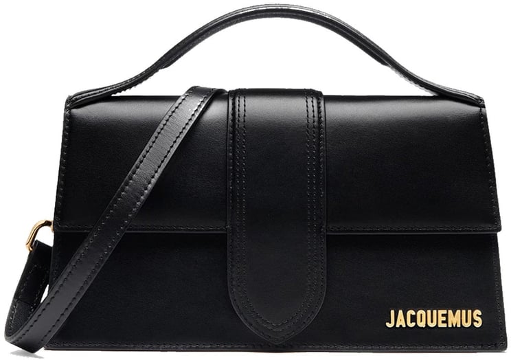 Jacquemus Jacquemus Le Grand Bambino Black Cross Body Ba, Gold Logo