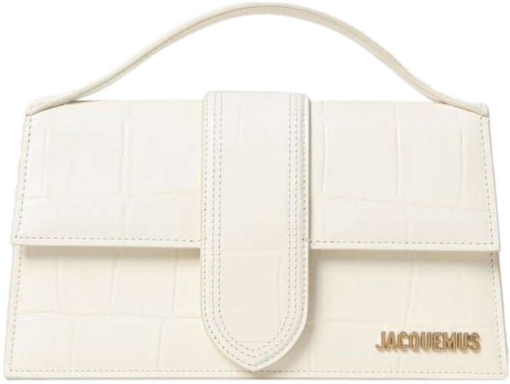 Jacquemus Jacquemus Ivory Cocco Le Grand Bambino Handbag
