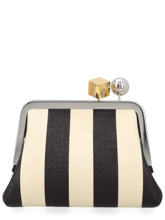 Jacquemus Le Berlingot Polyamide Metallic Frame Clutch
