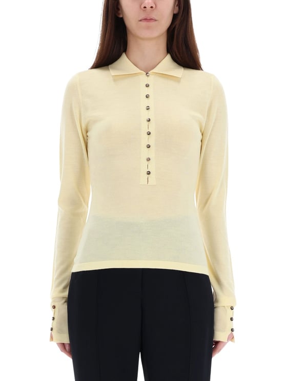 Jacquemus Yellow Slim Fit Polo Shirt